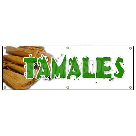 Signmission TAMALES BANNER SIGN mexican dough corn latin comfort food meat cheese B-72 Tamales